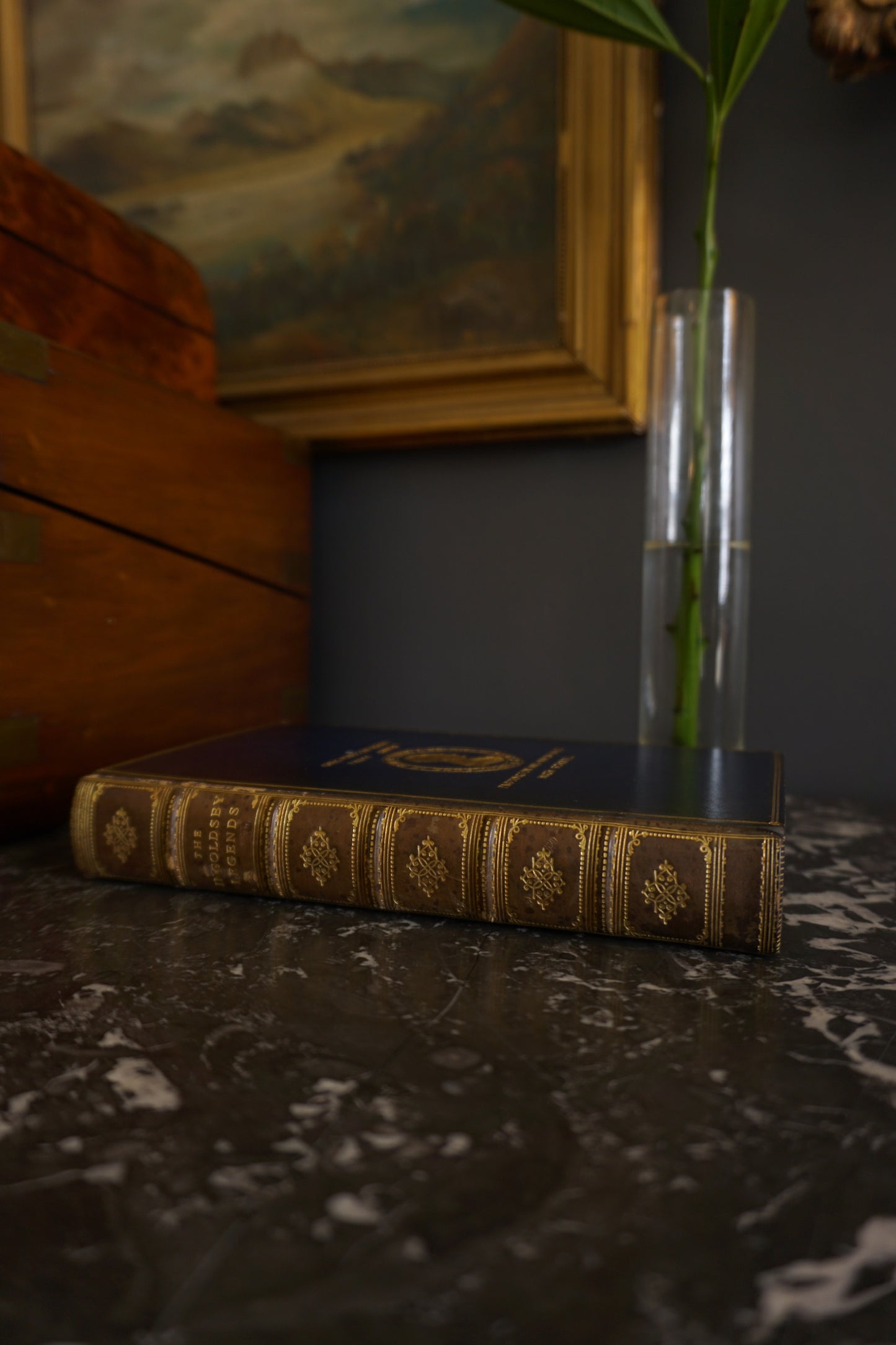 1905 "The Ingoldsby Legends" Blue Full Leather Prize Binding Book