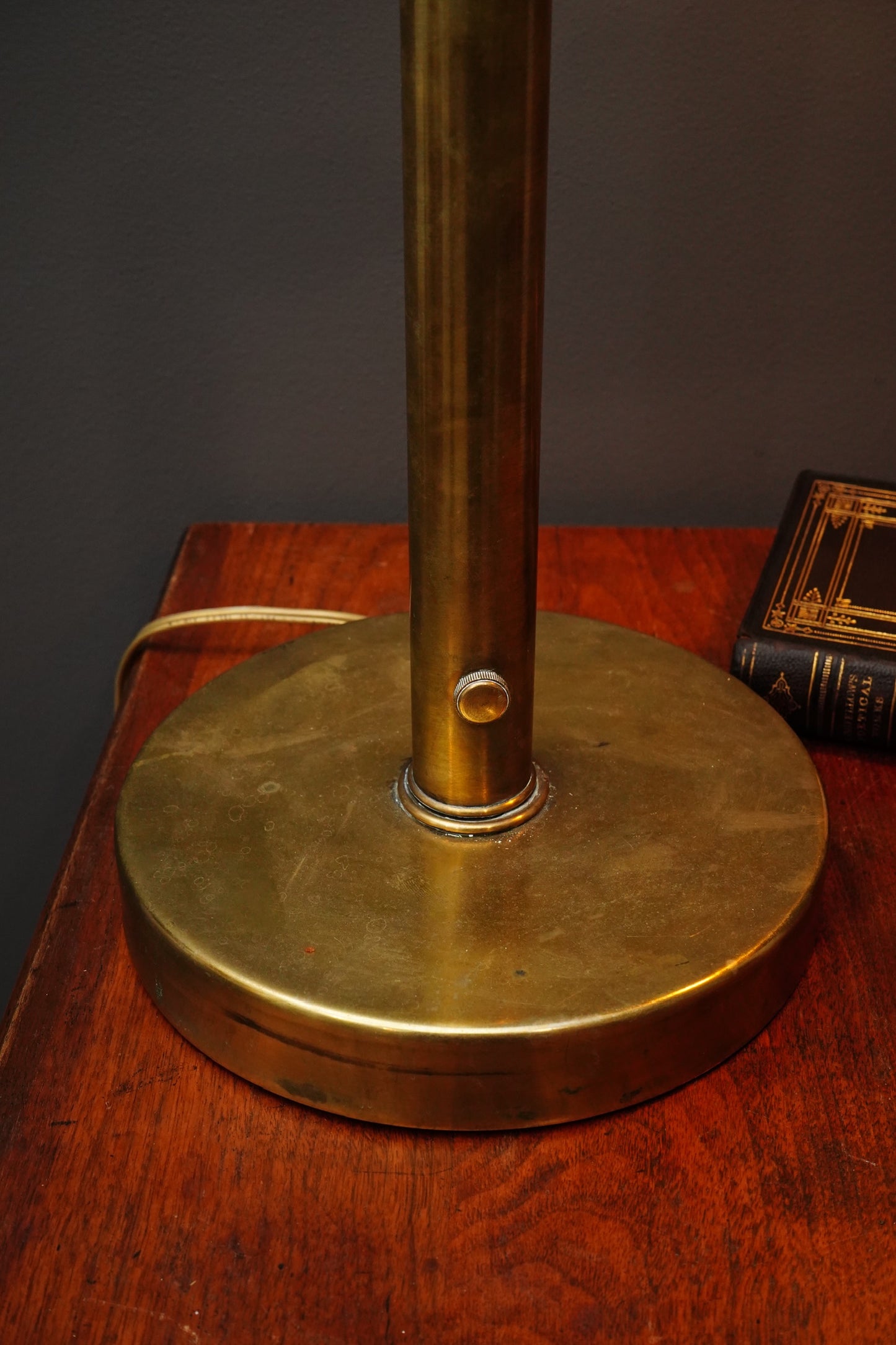 Vintage Brass Desk Lamp, Dimmable