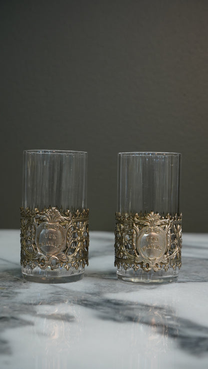 Antique French Vin Bravais Tasting Glasses