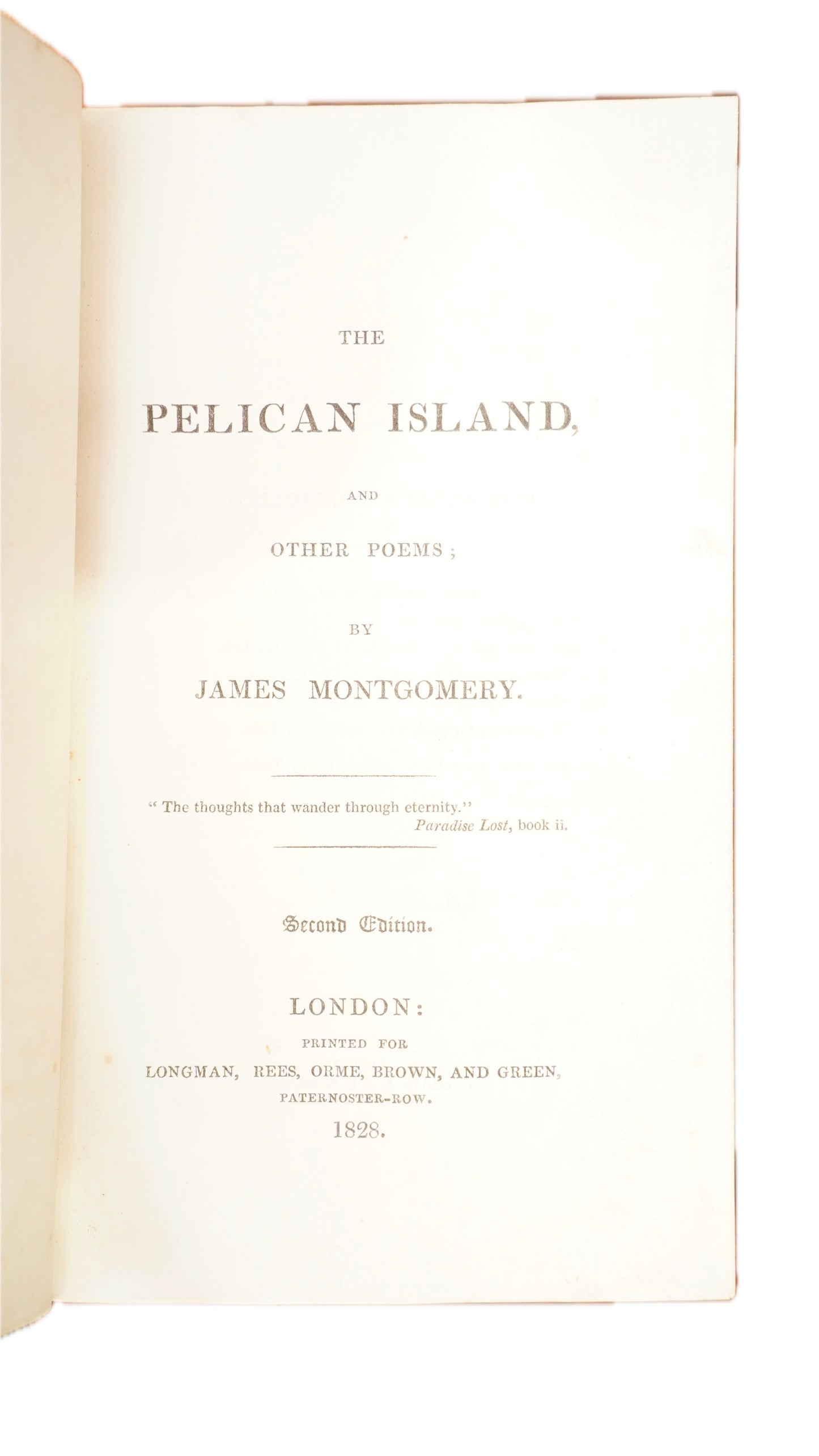 Montgomery Pelican Island 1828 Antique Prize Binding Green Leather Book