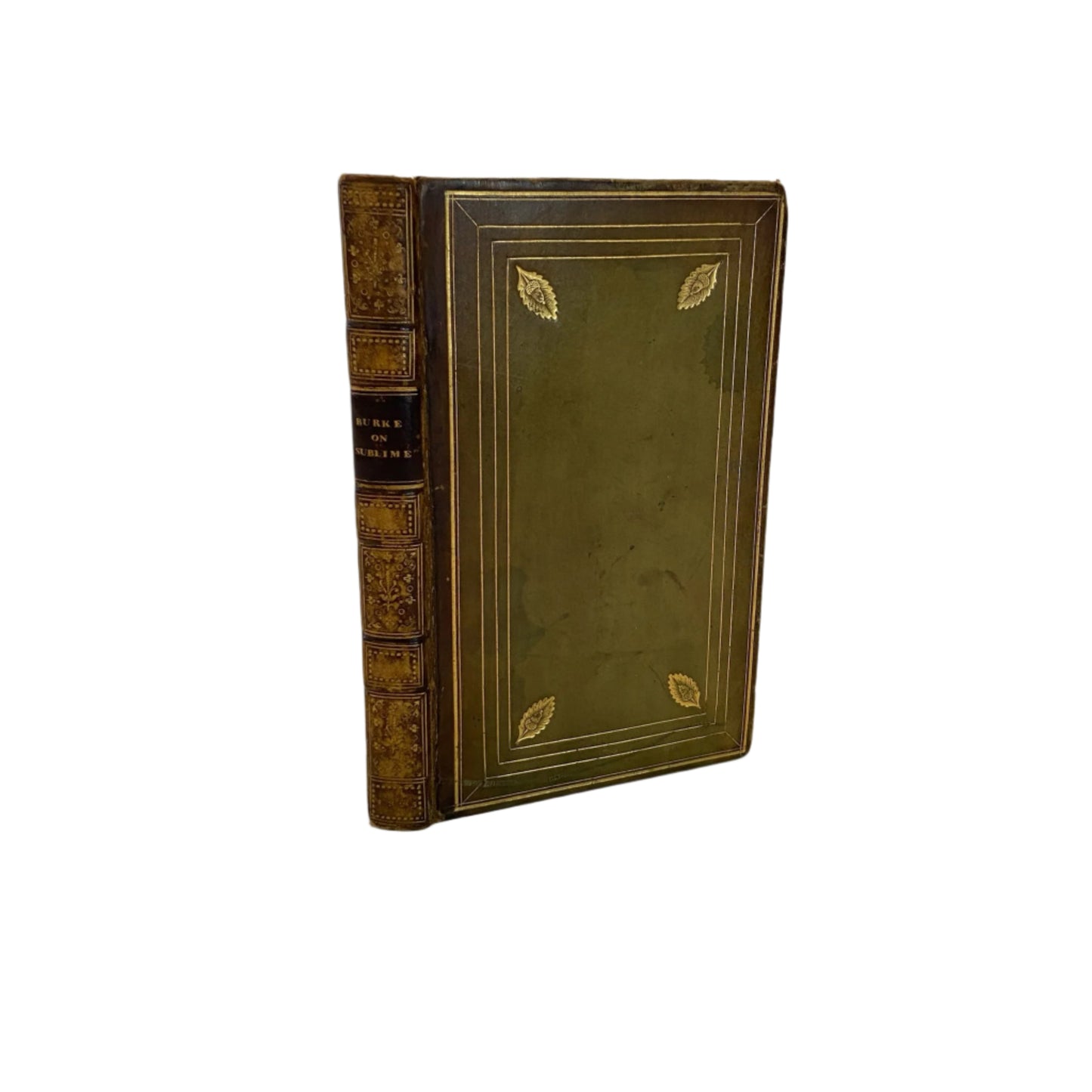 1825 Burke On the Sublime and Beautiful by Edmund Burke – Philosophy Book in Fine Gilt Leather Binding