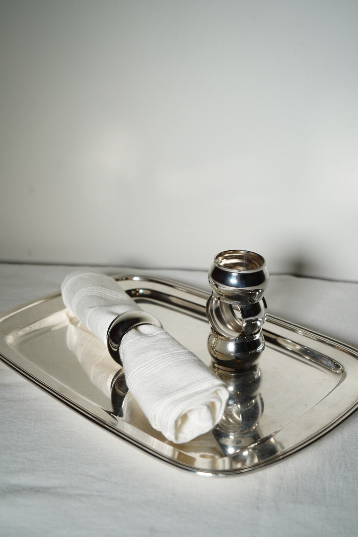 Silver Plated Napkin Rings Set of 4