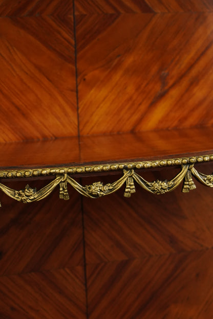 Antique French Louis XVI Style Wall Shelf Ormolu Mounts c1900