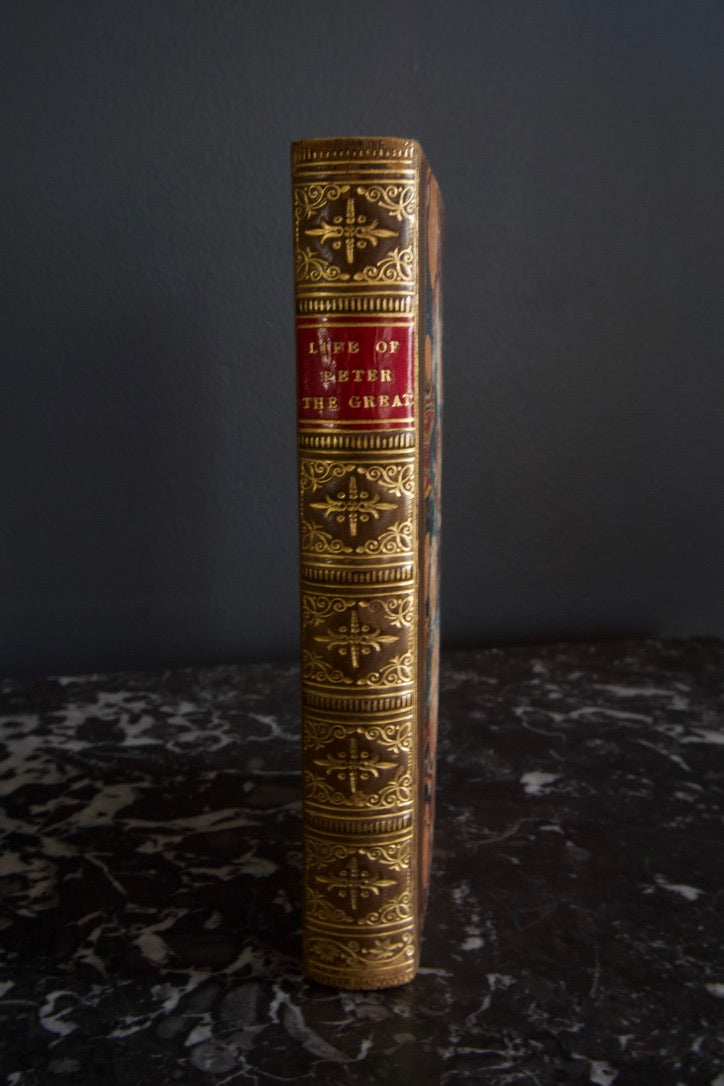 1850 "A Memoir of the Life of Peter the Great" by Sir John Barrow Half Leather Book