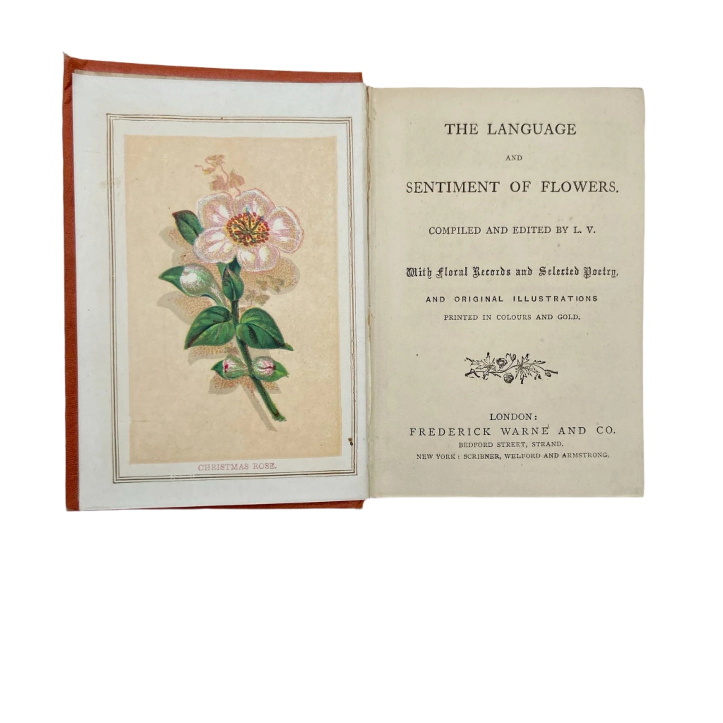 The Language and Sentiment of Flowers Victorian Cloth Book