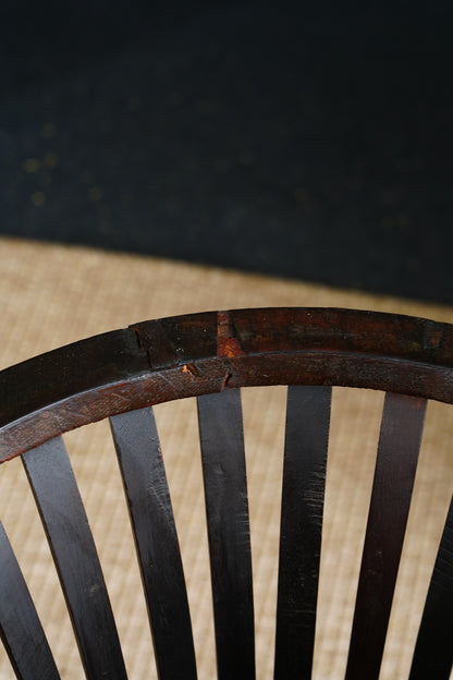 Antique Dutch Mahogany Jardinière, Slatted Urn Form with Brass Liner, Circa 1890