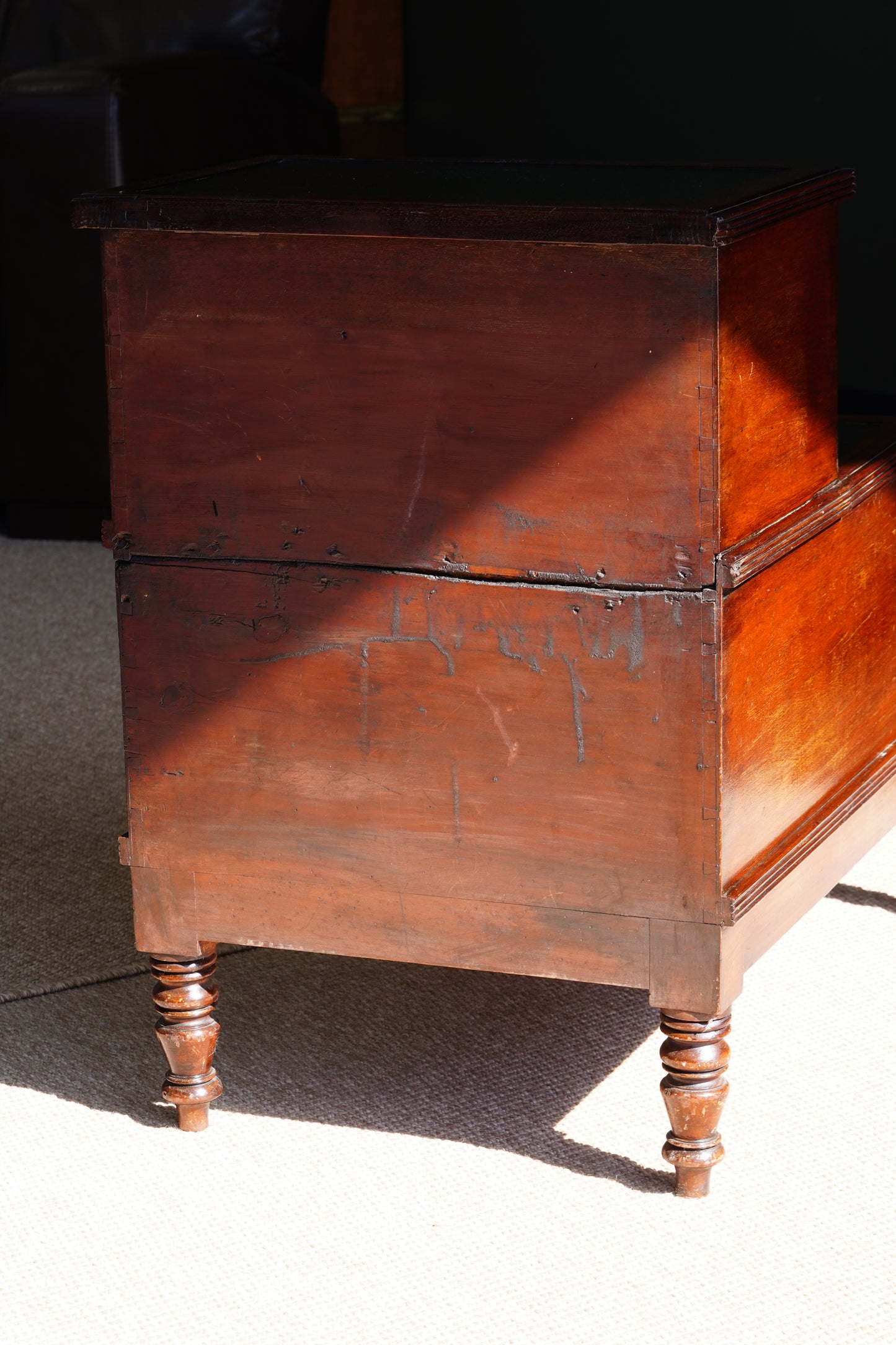 English Mahogany Library Steps in the Regency Taste