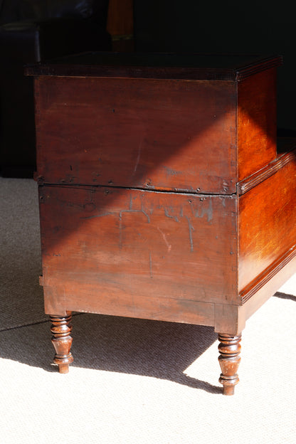 English Mahogany Library Steps in the Regency Taste