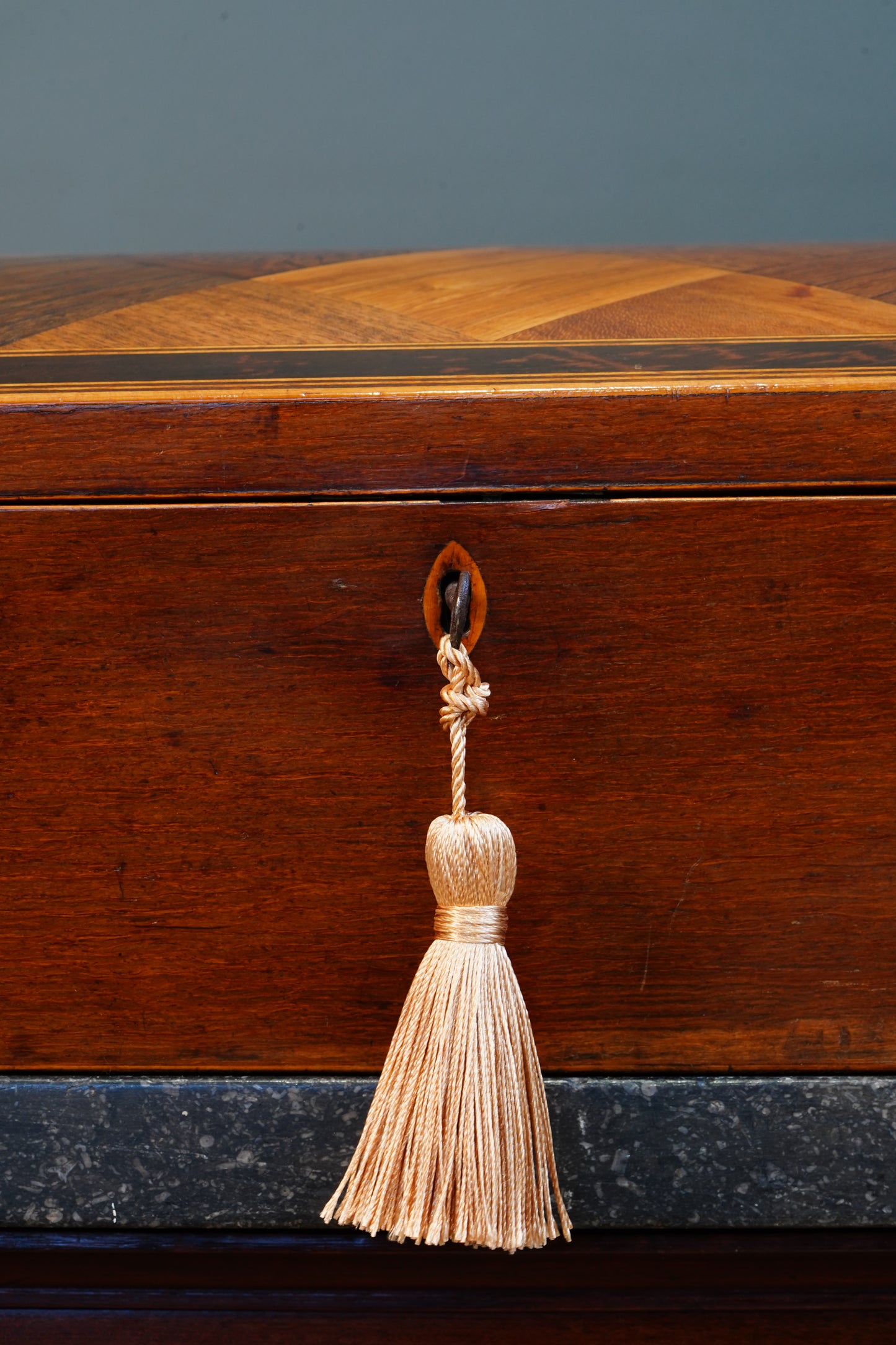 Victorian Walnut Dome-Top Parquetry Keepsake Box, Circa 1870