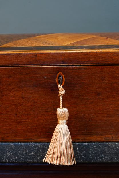 Victorian Walnut Dome-Top Parquetry Keepsake Box, Circa 1870