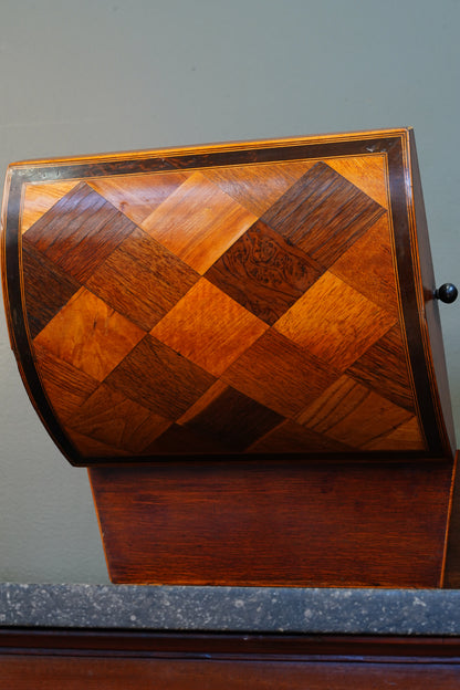 Victorian Walnut Dome-Top Parquetry Keepsake Box, Circa 1870