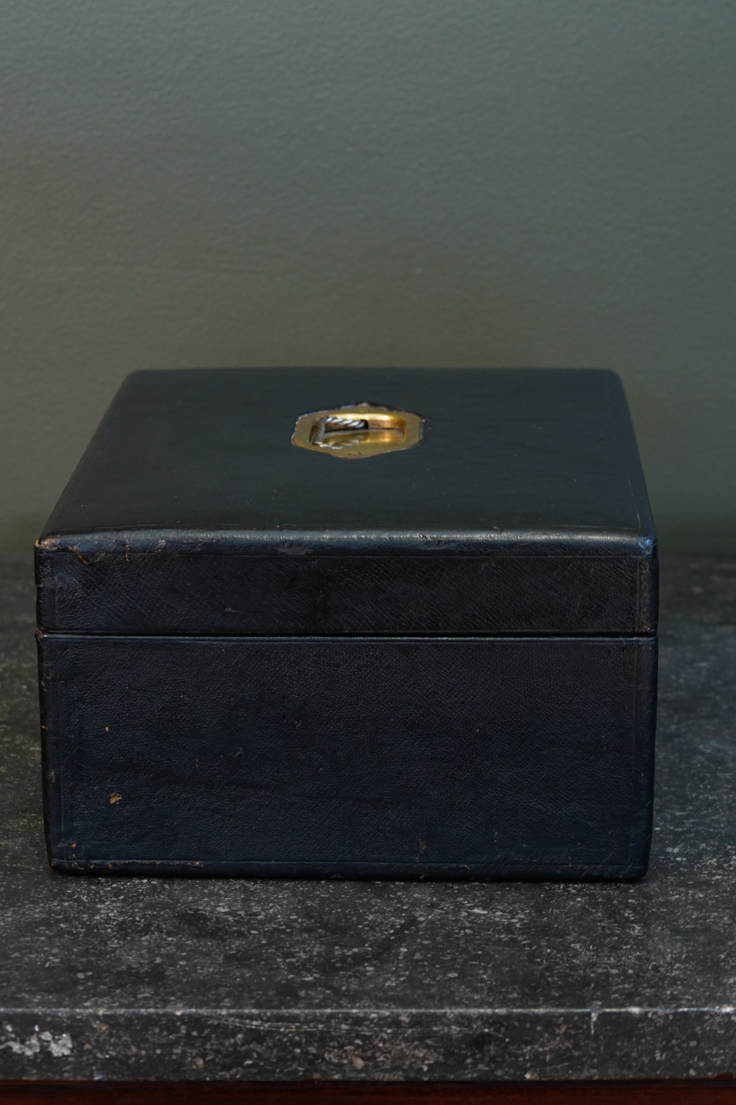 Antique Victorian English Leather Despatch Box