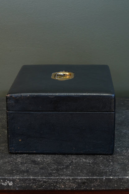 Antique Victorian English Leather Despatch Box
