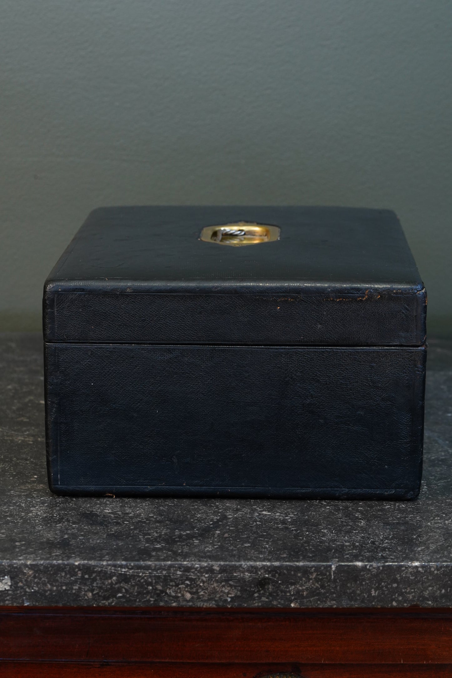 Antique Victorian English Leather Despatch Box