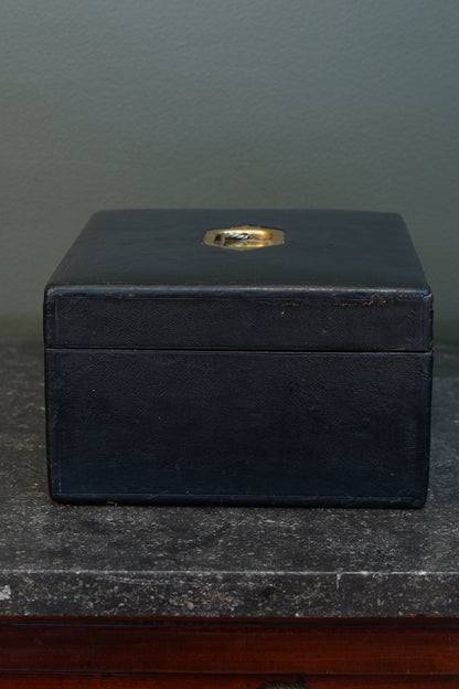 Antique Victorian English Leather Despatch Box