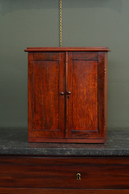 Antique English Miniature Collector's Cabinet, Circa 1890
