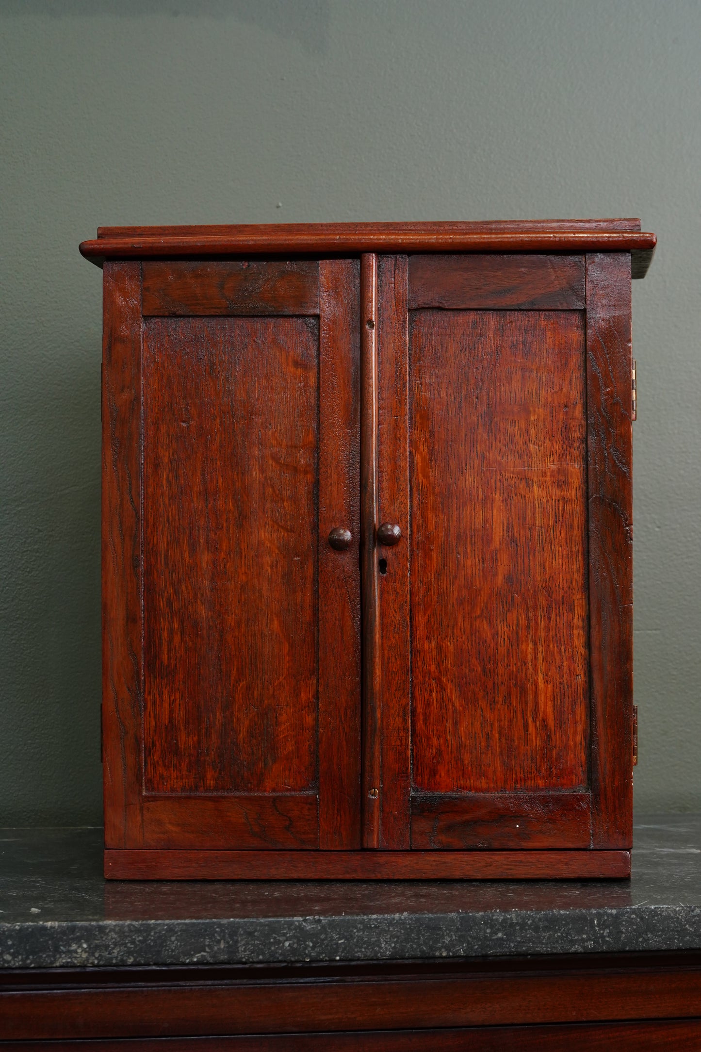 Antique English Miniature Collector's Cabinet, Circa 1890