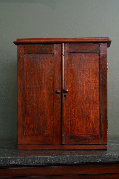 Antique English Miniature Collector's Cabinet, Circa 1890