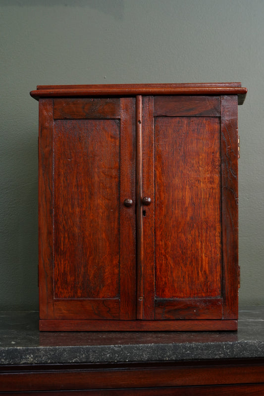 Antique English Miniature Collector's Cabinet, Circa 1890