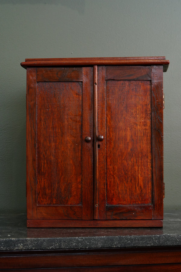 Antique English Miniature Collector's Cabinet, Circa 1890