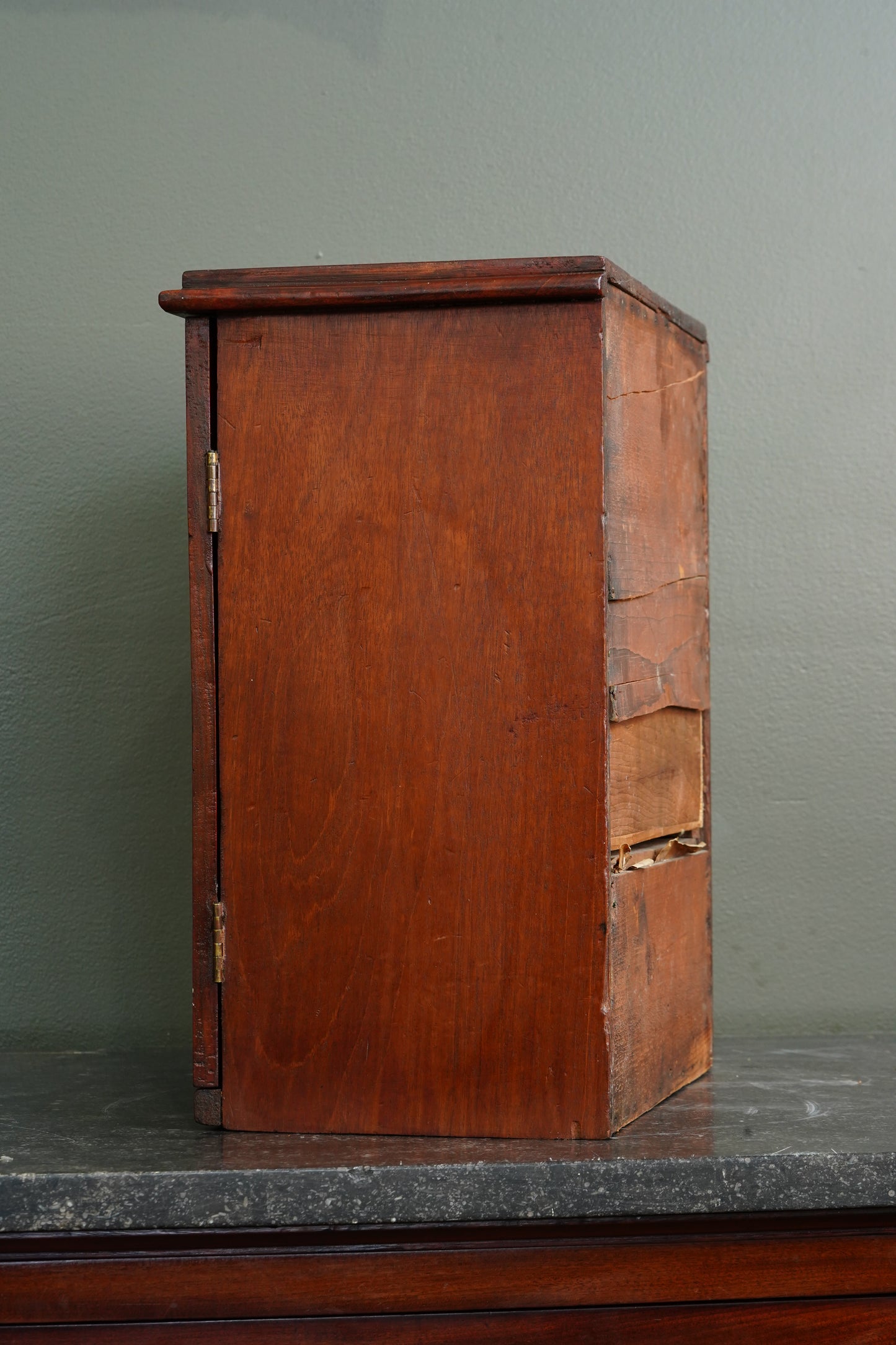 Antique English Miniature Collector's Cabinet, Circa 1890