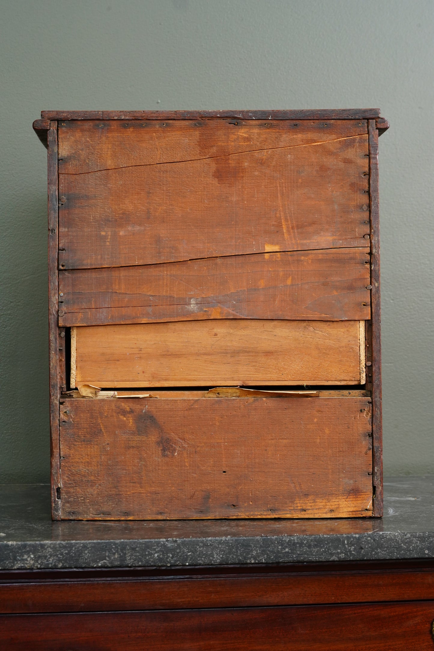 Antique English Miniature Collector's Cabinet, Circa 1890