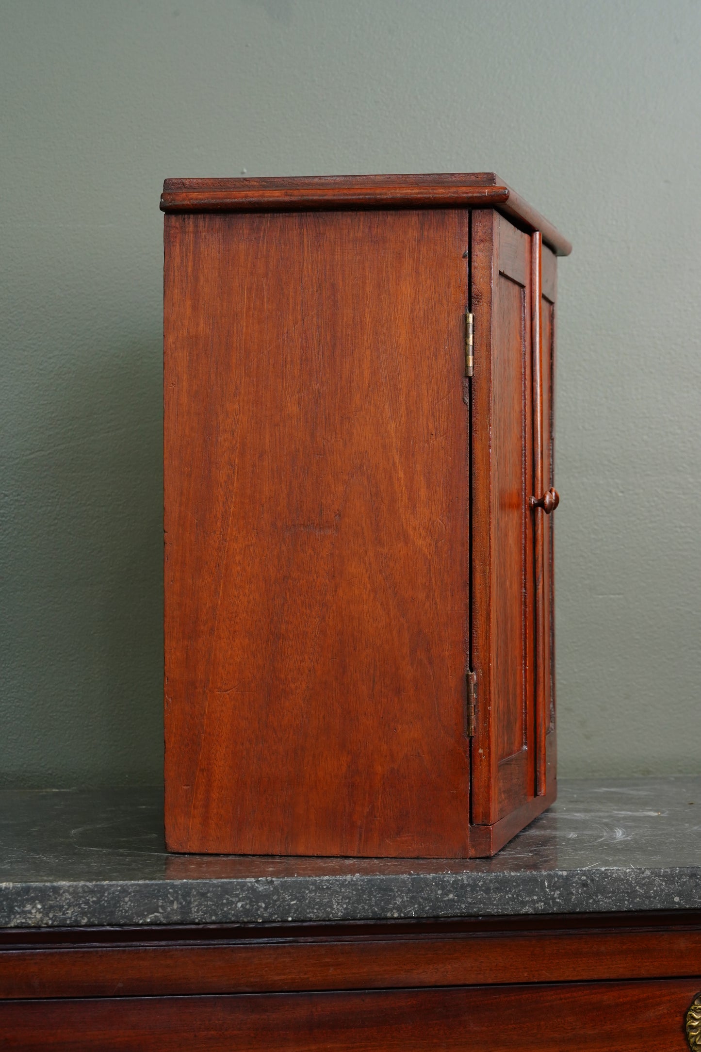 Antique English Miniature Collector's Cabinet, Circa 1890