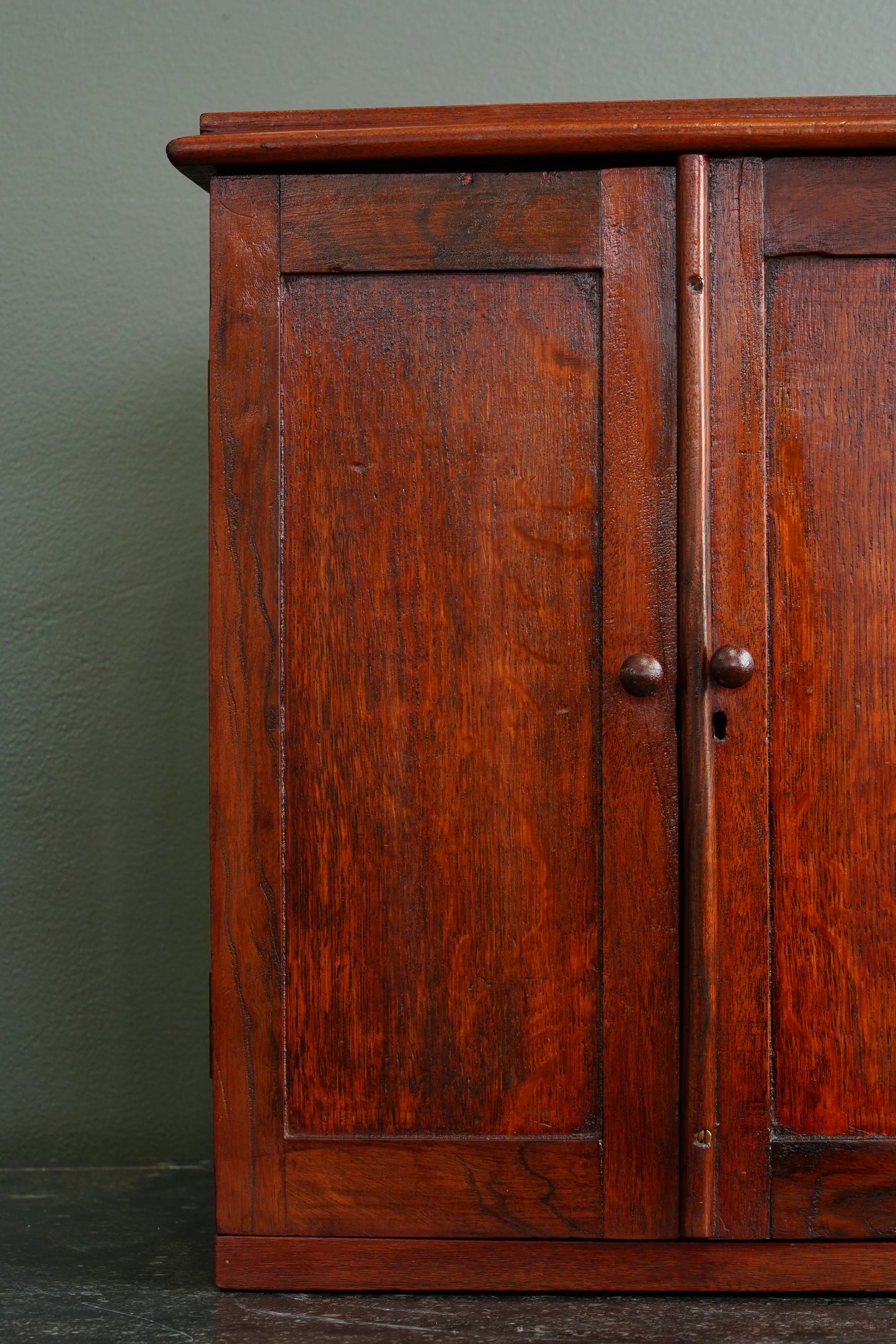 Antique English Miniature Collector's Cabinet, Circa 1890