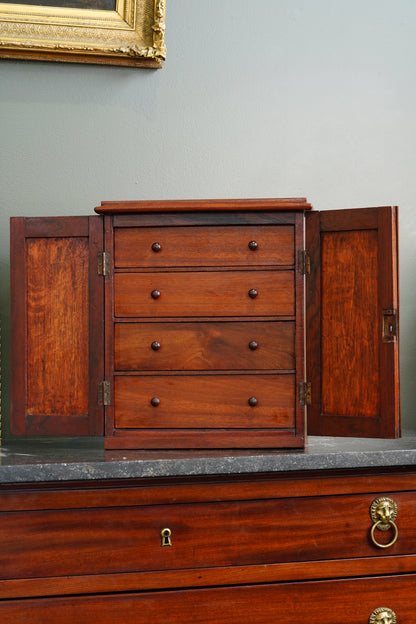 Antique English Miniature Collector's Cabinet, Circa 1890