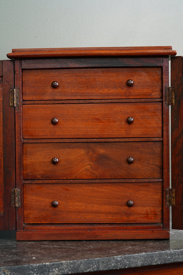 Antique English Miniature Collector's Cabinet, Circa 1890 secondary view