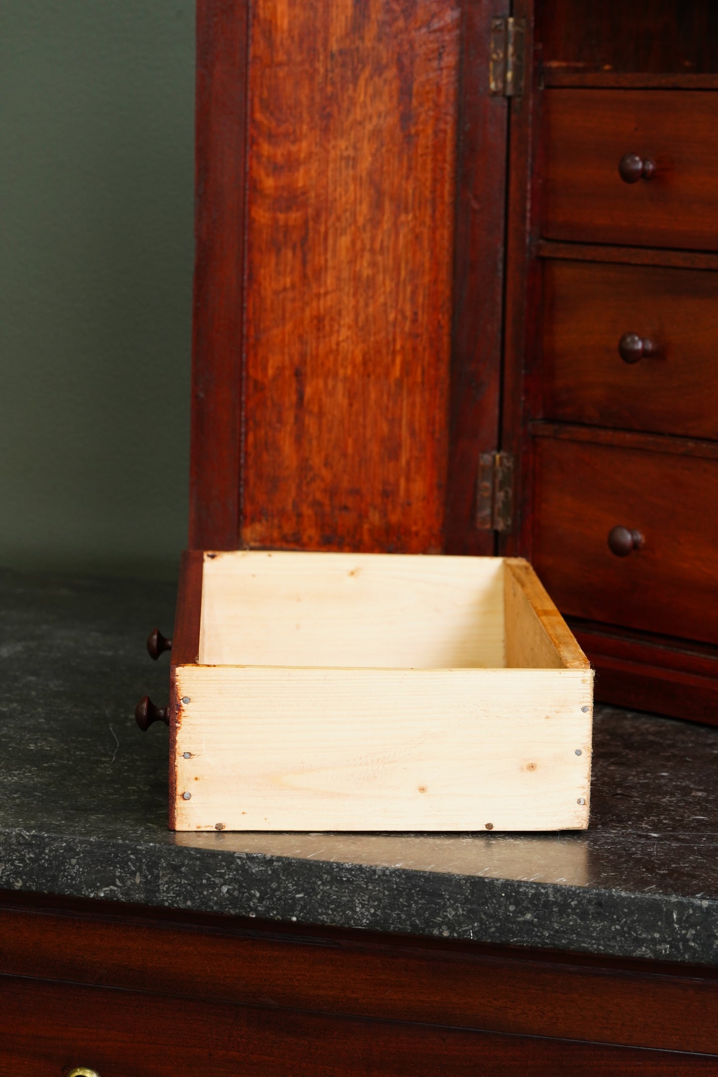 Antique English Miniature Collector's Cabinet, Circa 1890