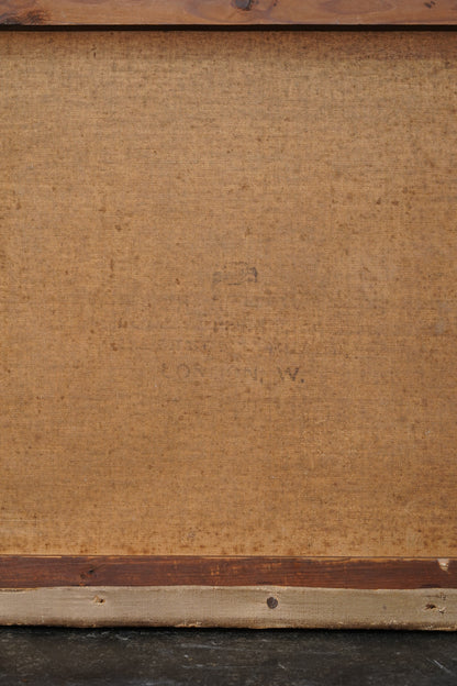 Antique British School Cottage Interior Oil Painting, Circa 1900