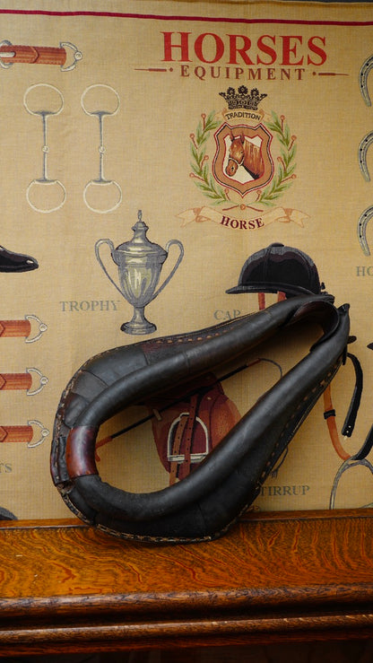 Antique Leather Draft Horse Collar Equestrian Decor