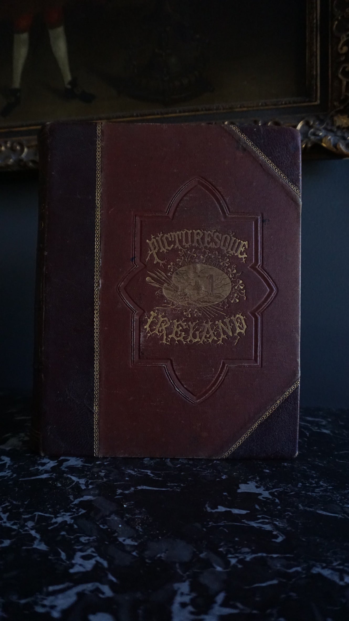 1884 Picturesque Ireland by John Savage | Illustrated Victorian Leather-Bound Book