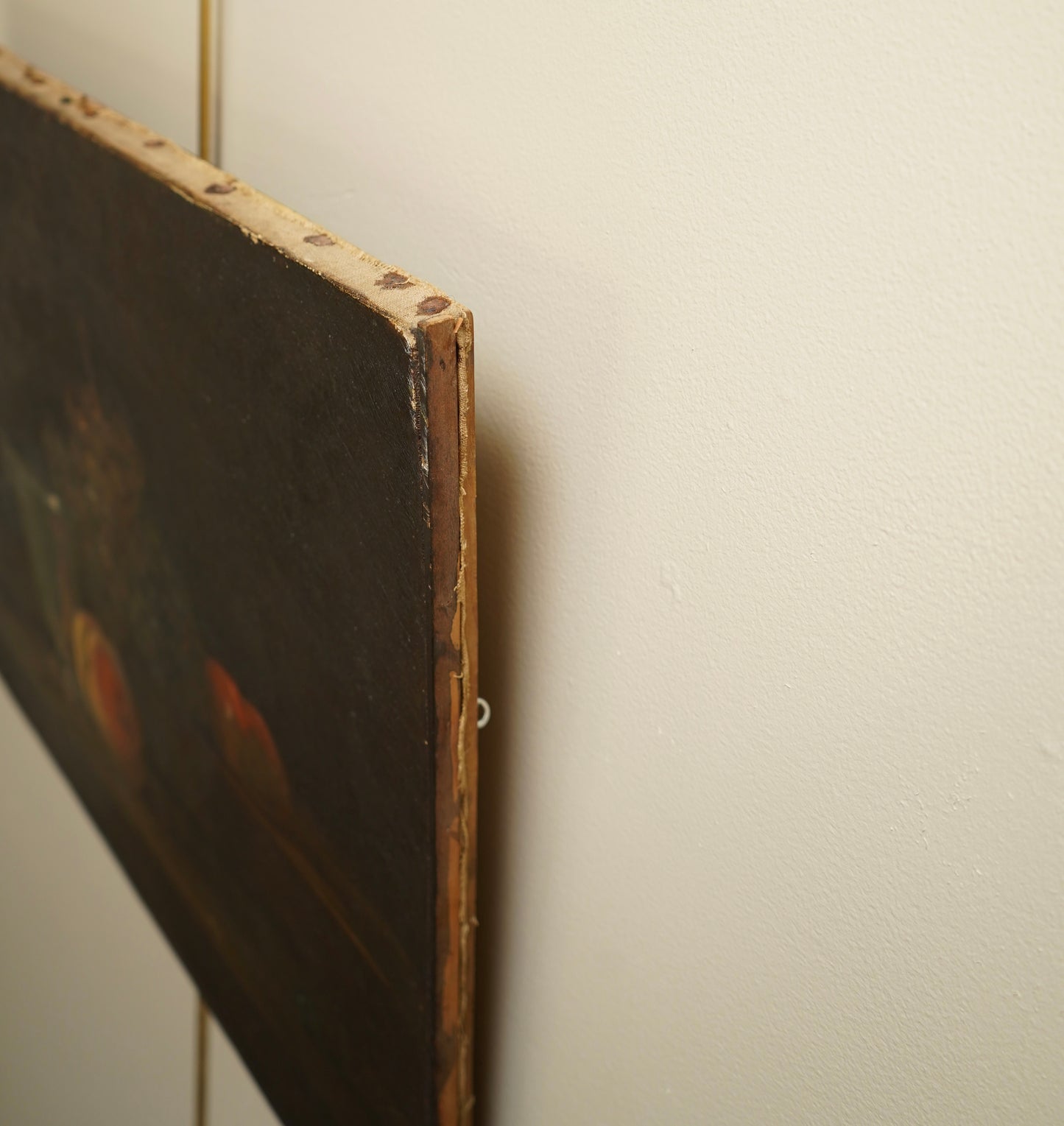 Early 20th Century Oil Painting After Chardin – Still Life with Silver Goblet, Peach & Grapes