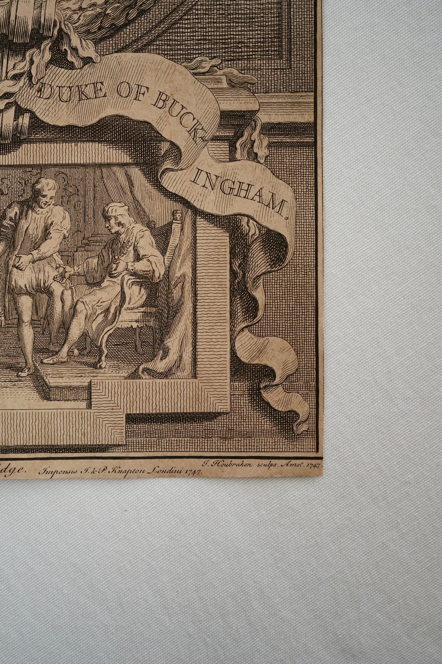 Early 19th Century Engraving "Duke of Buckingham" by Jacobus Houbraken