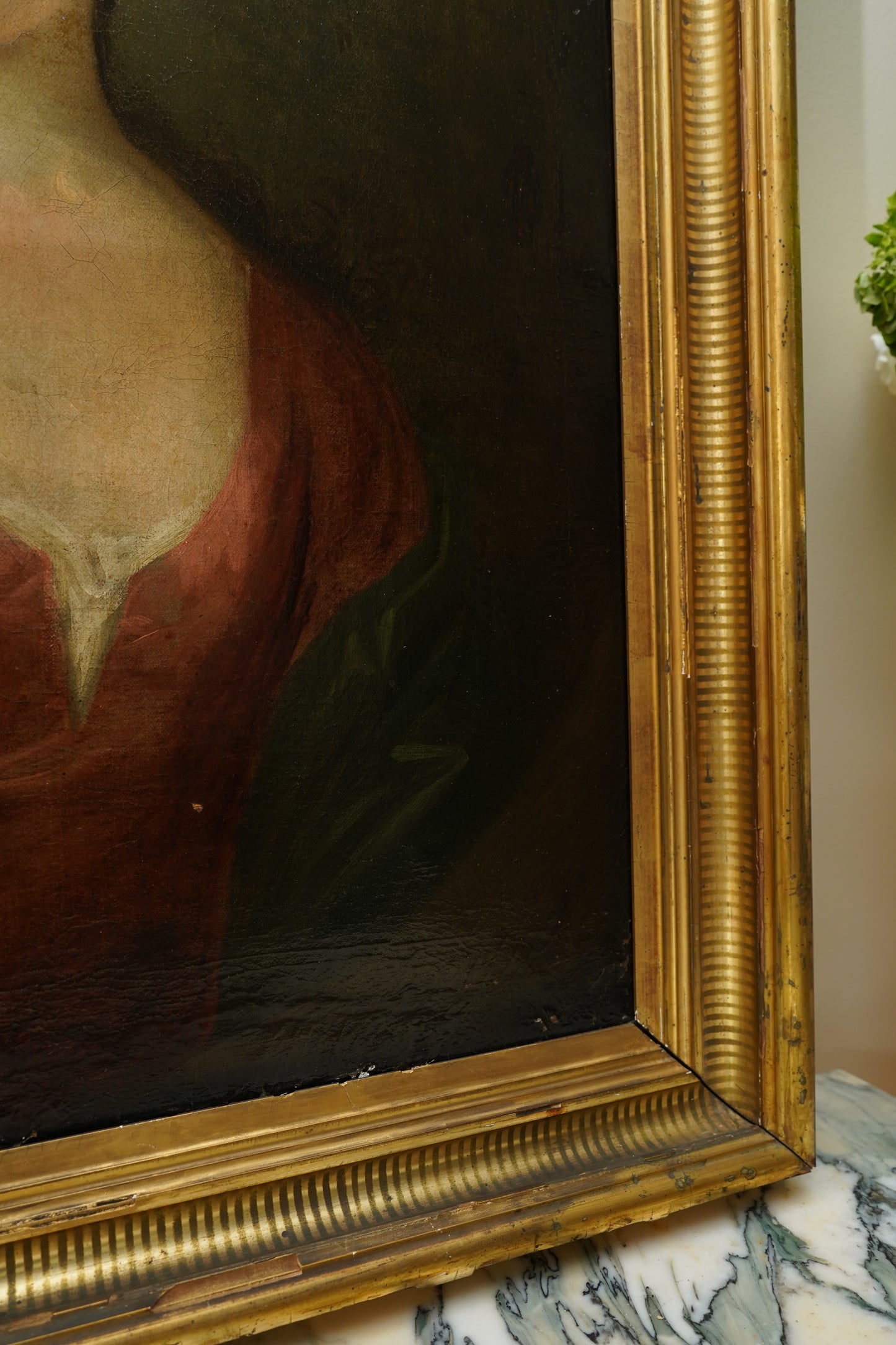 18th Century Georgian Portrait Oil on Canvas Painting, c. 1720–1740