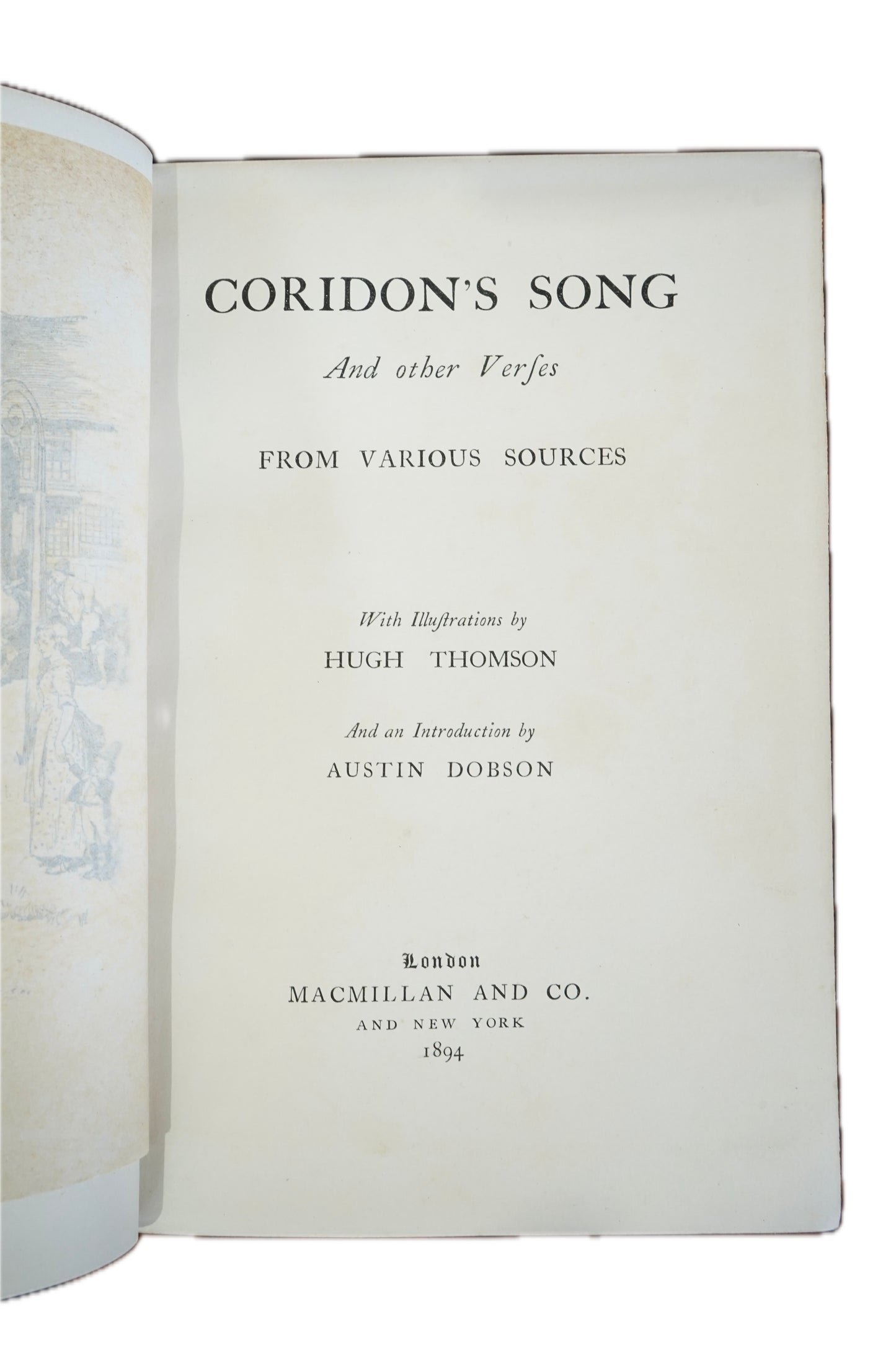 1894 Coridon's Song Hugh Thomson Illustrated Half Leather Poetry