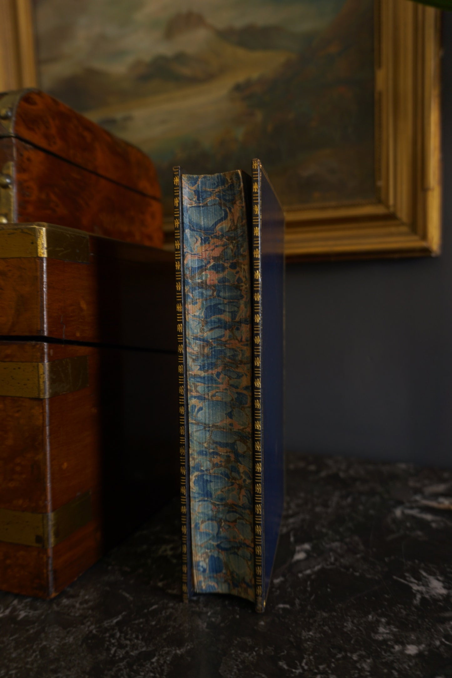 1905 "The Ingoldsby Legends" Blue Full Leather Prize Binding Book