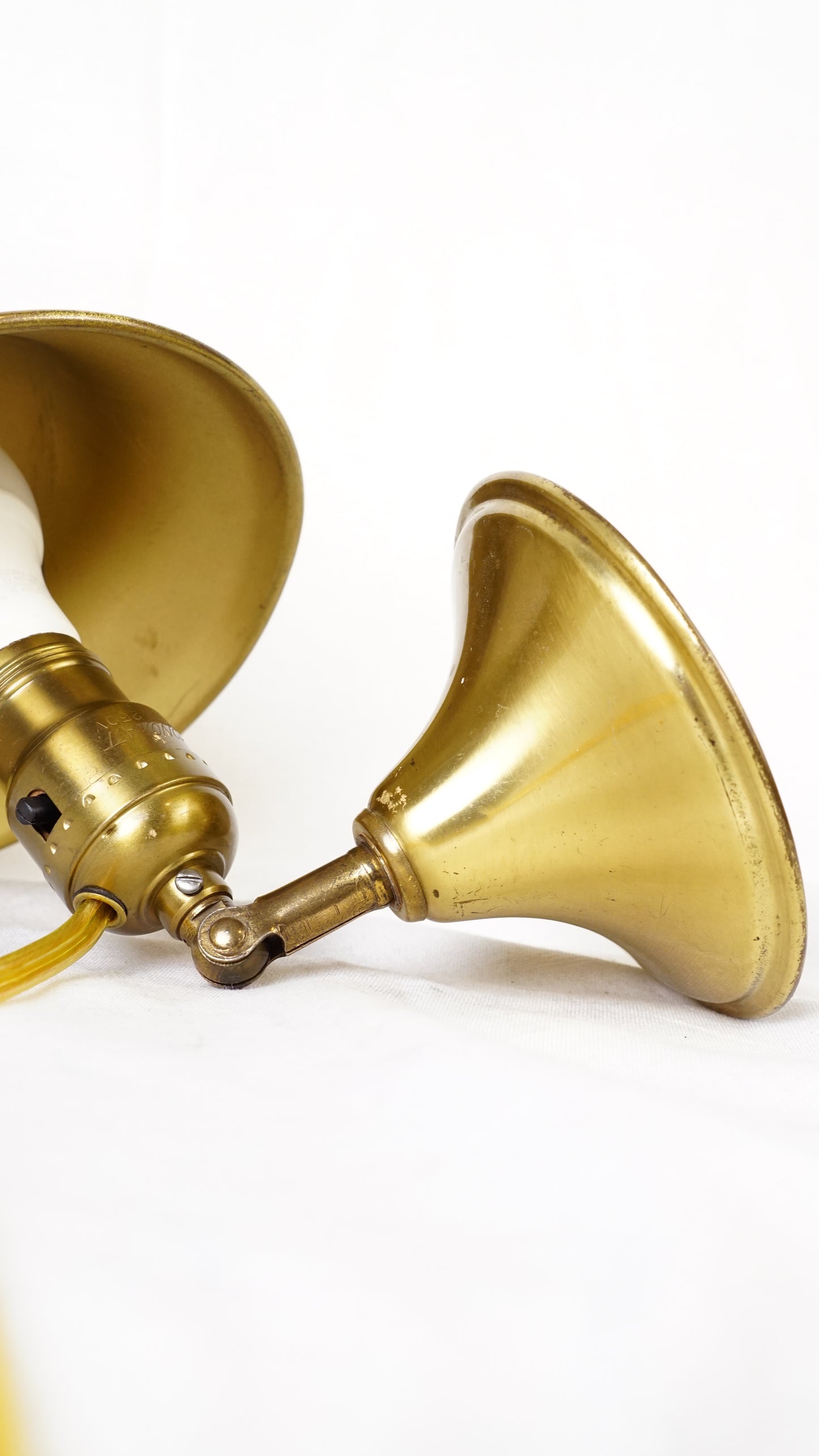 Vintage Brass Adjustable Wall Sconce or Desk Lamp