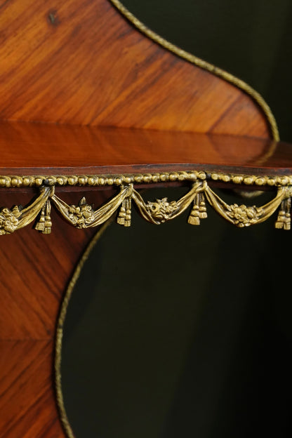 Antique French Louis XVI Style Wall Shelf Ormolu Mounts c1900