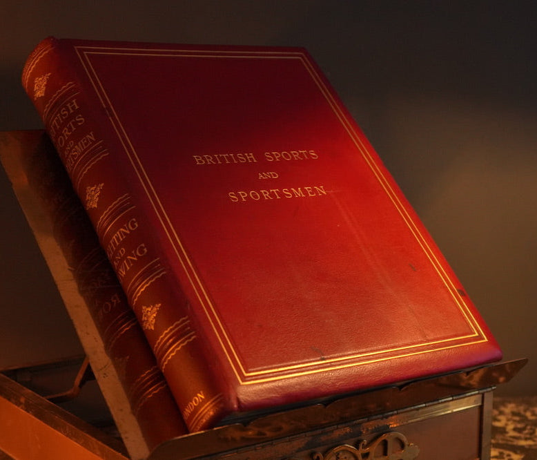 1916 “British Sports: Yachting and Rowing" XL Full Morocco Red Leather Book, First Edition