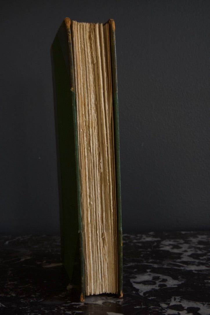 "Selected Poems of Francis Thompson" Faded Green / Brown Half Leather Book, Circa 1910-1925