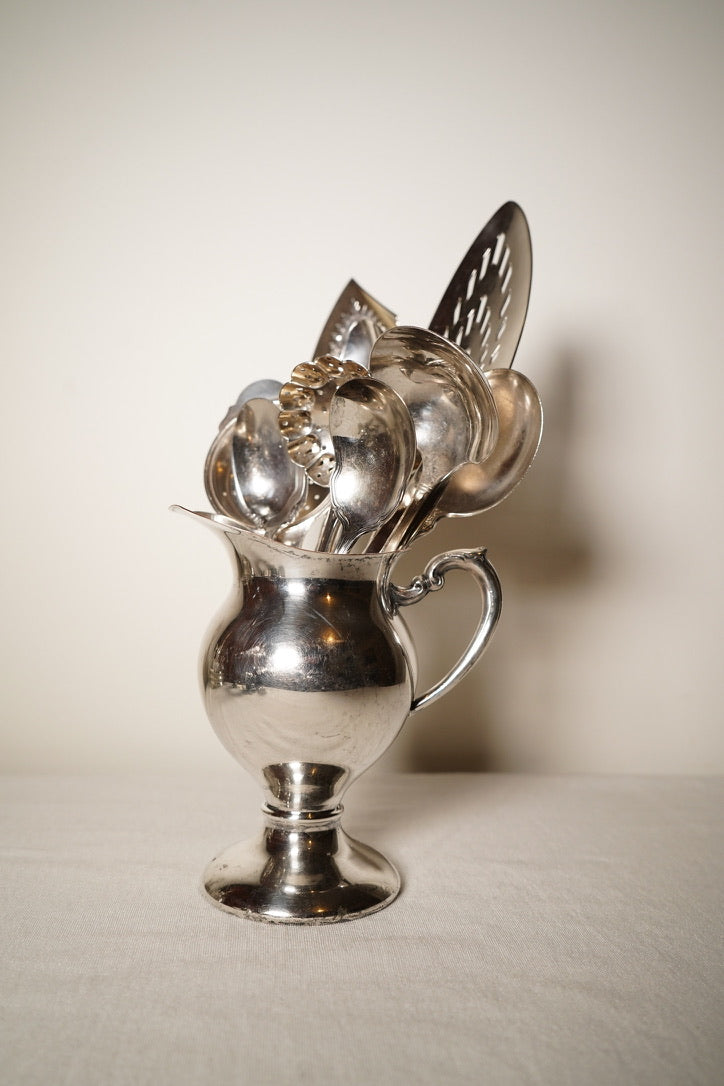 Antique Silver Plated Creamer Pedestal Base