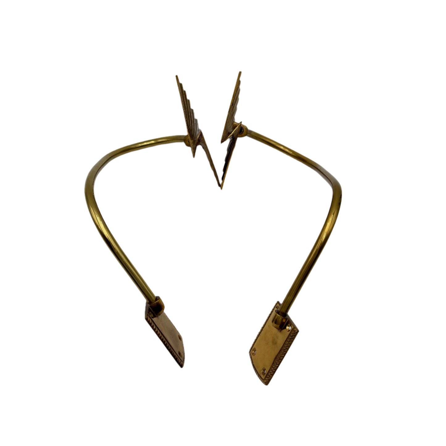 Pair of Vintage Ornate Brass Fan Drapery Tie Back