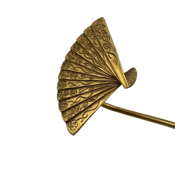 Pair of Vintage Ornate Brass Fan Drapery Tie Back secondary view
