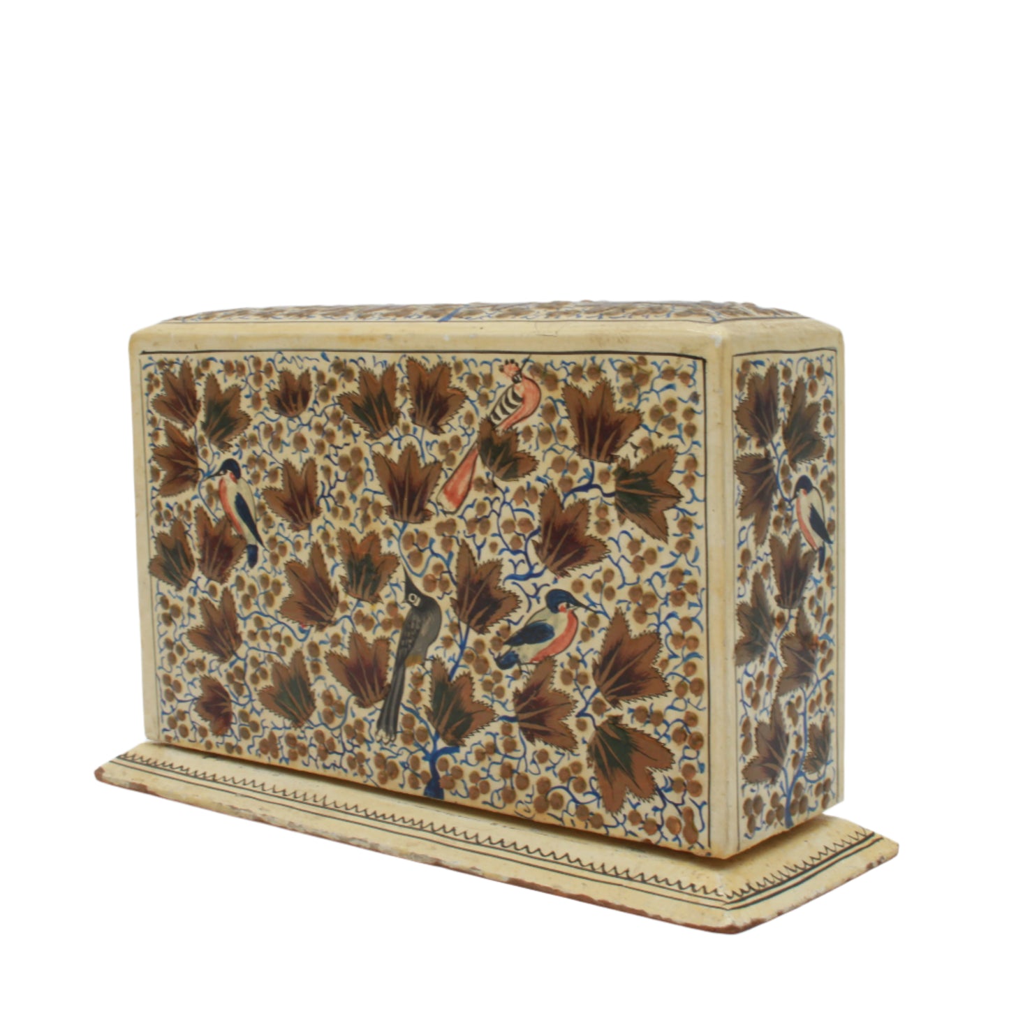 Antique Hand Painted Card Holder Box