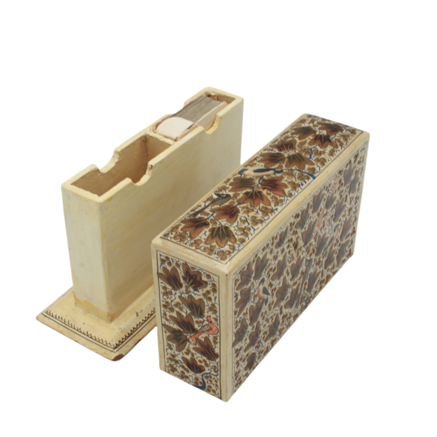 Antique Hand Painted Card Holder Box