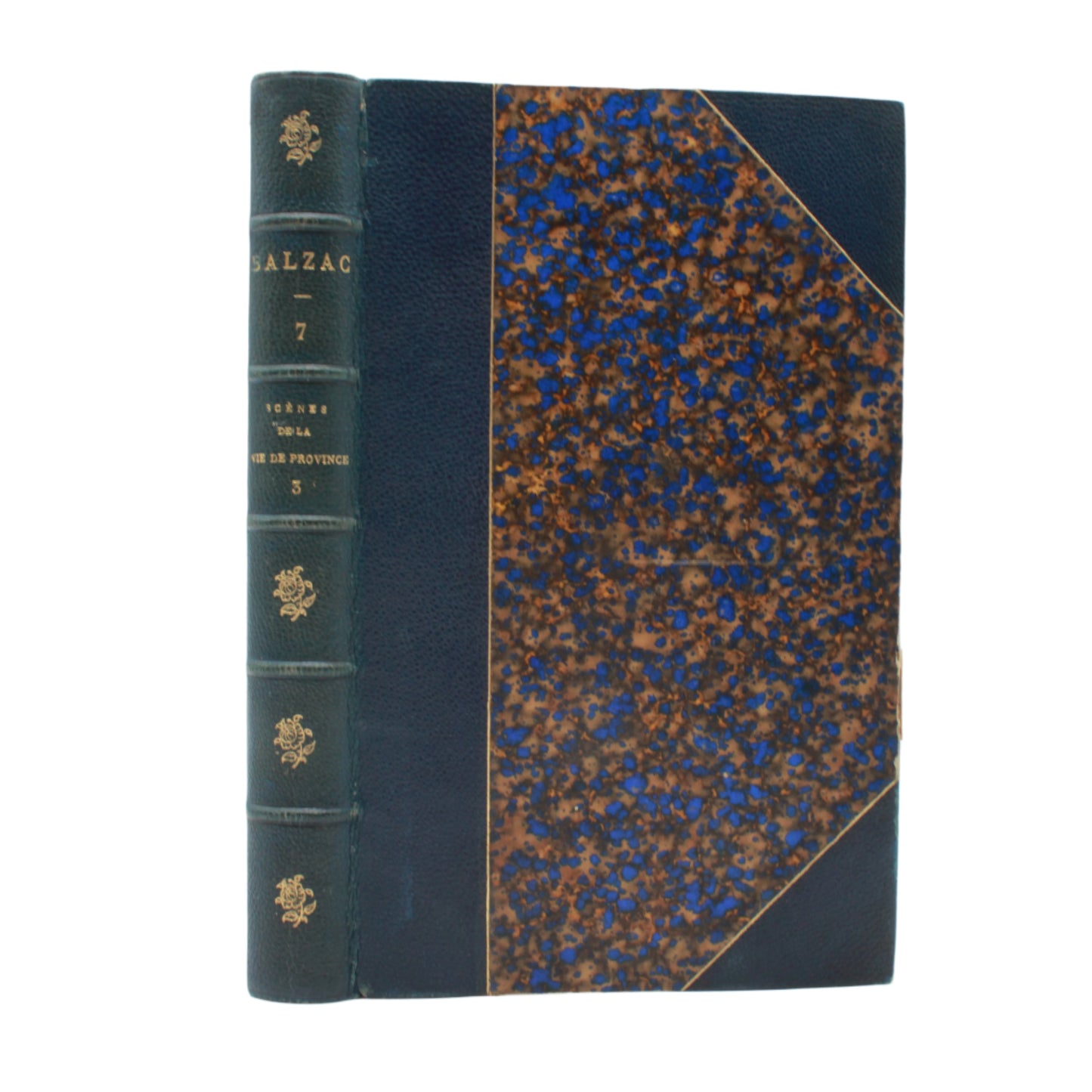 1865 " La Comédie Humaine " Balzac Blue Half Leather Book