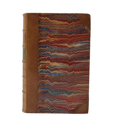 1868 " Historical Characters " Brown Half Leather Book